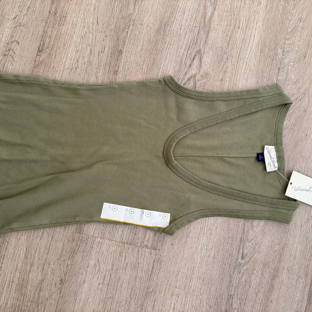Universal Thread Sage Green Ribbed Tank
